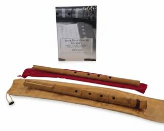 Shakuhachi Bamboo Flute Set with Instructional Book