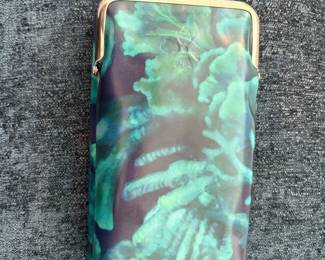 Patricia Nash Coral Print Leather Zip-Around Wallet