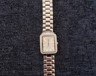 Chico's Women's Rectangular Rhinestone Bezel Bracelet Watch