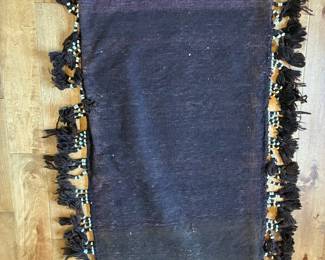 Baluch Tribal Wool Saddlebag Face (Khorjin) with Beaded Tassels