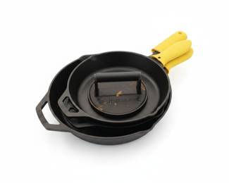 Lodge Cast Iron Grill Press and Skillet Set
