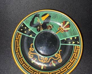 D. Vassilopoulos Hand-Painted Greek Pottery Cup and Saucer