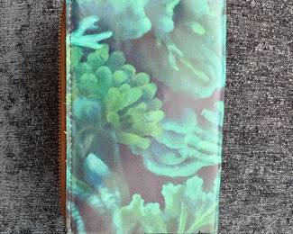 Patricia Nash Coral Print Leather Zip-Around Wallet