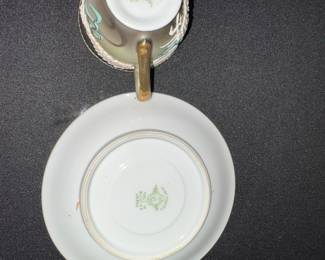 Occupied Japan Moriage Dragonware Demitasse Tea Cup and Saucer