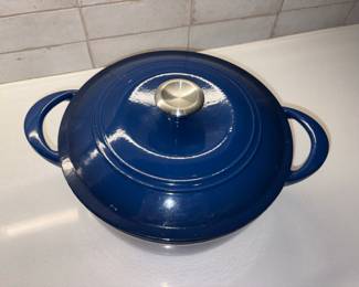 Blue Enameled Cast Iron Dutch Oven
