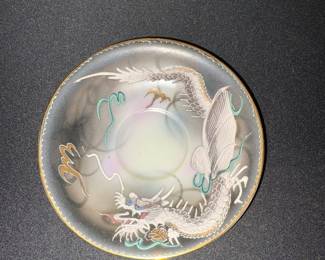 Occupied Japan Moriage Dragonware Demitasse Tea Cup and Saucer