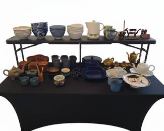 Assorted Ceramic and Metal Kitchenware Lot