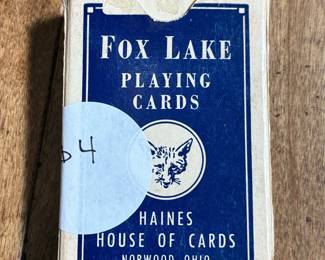 Fox Lake "Stuck Deck" Playing Cards by Haines House of Cards