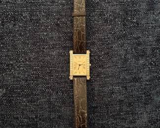 Ceres Rectangular Crystal-Accented Ladies Watch