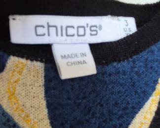 Chico's Floral Sleeveless Knit Top