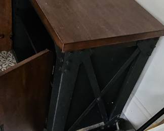 Industrial Style Wood and Metal Tool Chest Sideboard