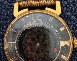Vintage Ernest Borel Cocktail Kaleidoscope Watch with Beaded Bracelet