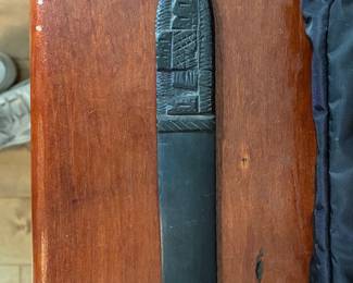 Vintage Hand-Carved African Tribal Wood Letter Opener