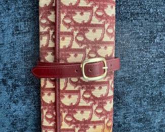 Vintage Christian Dior Oblique Monogram Jewelry Roll