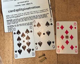 Anverdi Card Split Pin Penetration Magic Trick