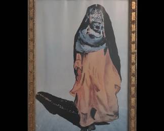 A Bedouin Woman, Decorative Art Print by Saleem Tribe