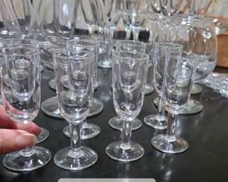 8 cordial glasses