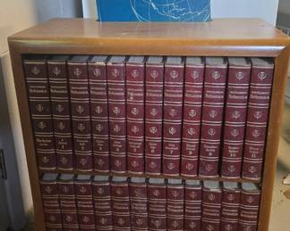 Bookcase Set of Encyclopedia  Brittanica 