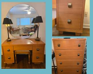 Bedroom Furniture - Dresser/Vanity, 1 nightstand, 4 drawer chest