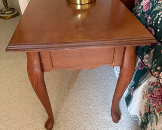 Vintage-style cherry end table