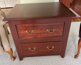 Solid wood end table