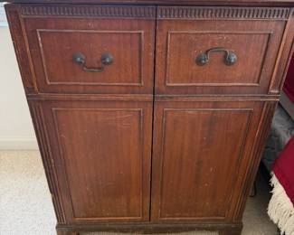 Vintage wooden storage cabinet