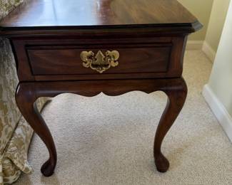 Dark cherry end table