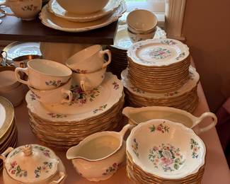 Vintage Homer Laughlin china “Virginia Rose” pattern service for 12
