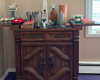 Vintage bar and liquor cabinet