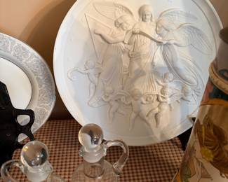 Antique German Parian plaque