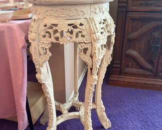 Victorian painted carved Chinese stand