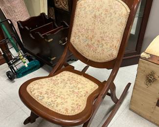 Folding rocker. Antique amazing piece