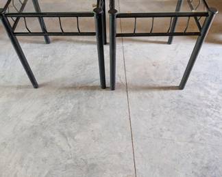 Glass Top & Steel Frame End Tables