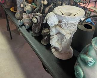 Various Lawn Ornements, Bird Feeders & Houses