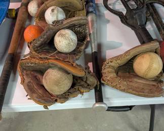 Vintage Baseball Gloves, comes with Softball