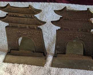 Brass Pagoda Bookends