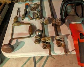 Wood Clamps, Brace and Drill Bits