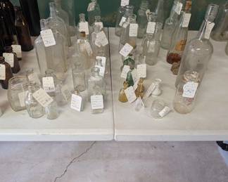 Vintage/Antique Clear Glass Medicine & Potion Bottles