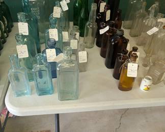 Vintage/Antique Colored Glass Bottles