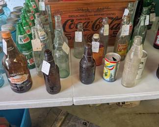 Vintage Glass Soda and Beer Bottles/Cans