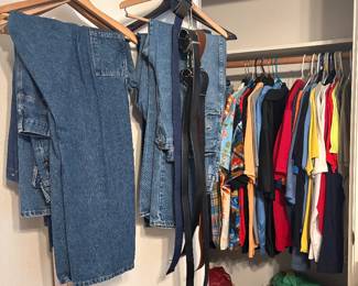 36x34 and 38x34 pants plus XL shirts