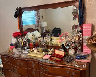 French provincial dresser with mirror