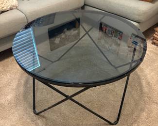 Glass round table