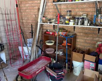 Storage room assortment of items