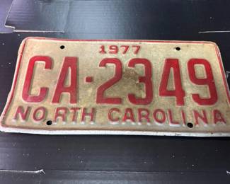 NC License Plate Tag