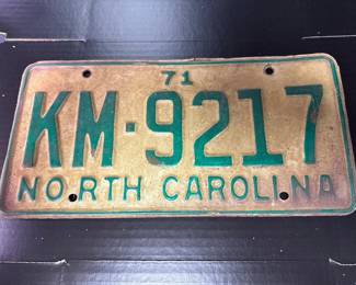 NC License Plate Tag