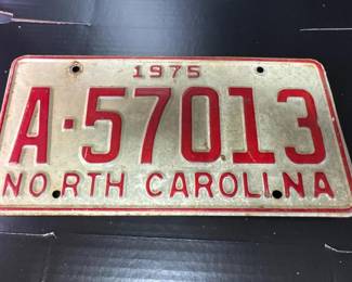 NC License Plate Tag