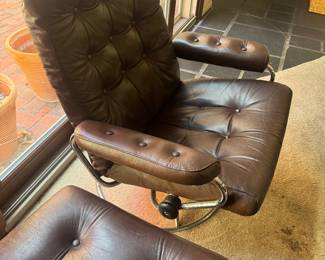 MCM CHAIR AND OTTOMAN