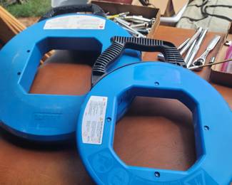 Ideal Tuff grip pro blue steel fish tape, 2 different sizes