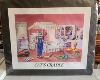 Cats Cradle signed print limited edition by Michael Young